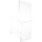 Plymor Clear Acrylic Tri-Fold Brochure Literature Holder (Countertop), Fits Documents Up to 4" Wide